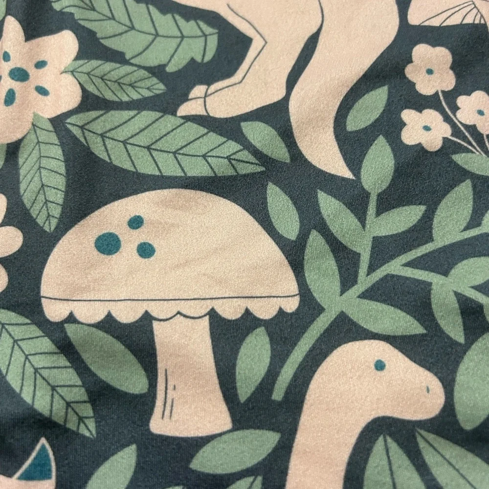 Totbasic Baby Sleep Sack Gray with Green Leaves and Peach Dinosaur’s    Size M